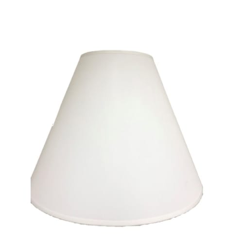 Lampshades Inc. Round Hardback Lampshade, 7" Top x 17" Bottom x 13" Slant Height, White